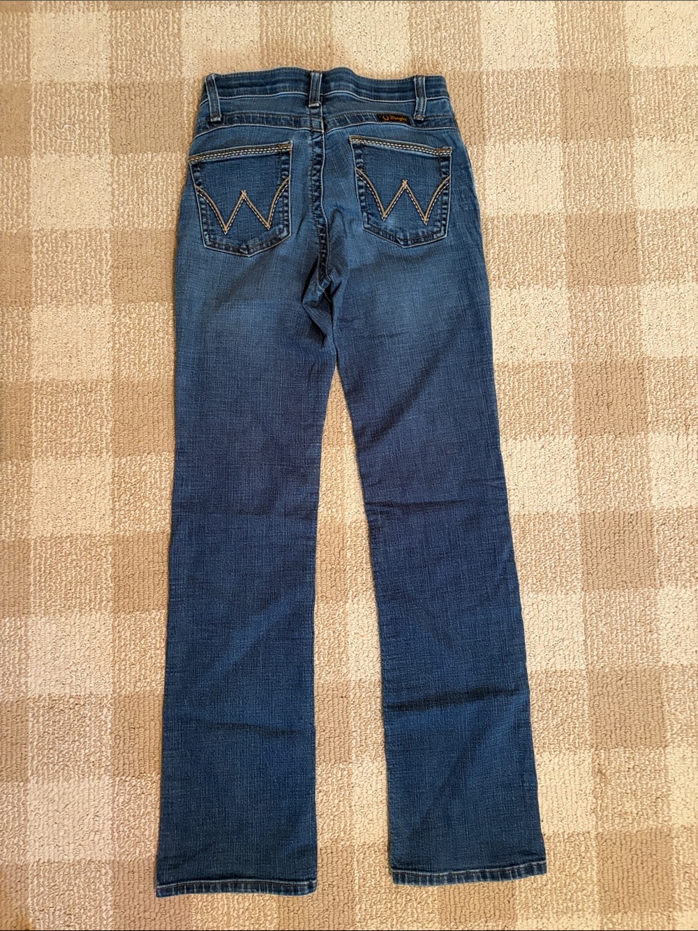 Wrangler Women's Dark Blue Bootcut Jeans - Broken Zipper